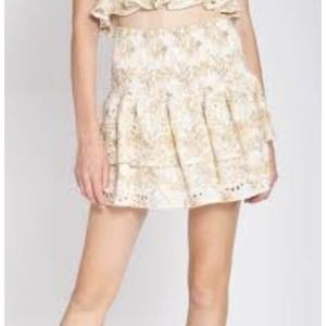 En Saison L Opposite Tiered Ruffle Skirt NEW